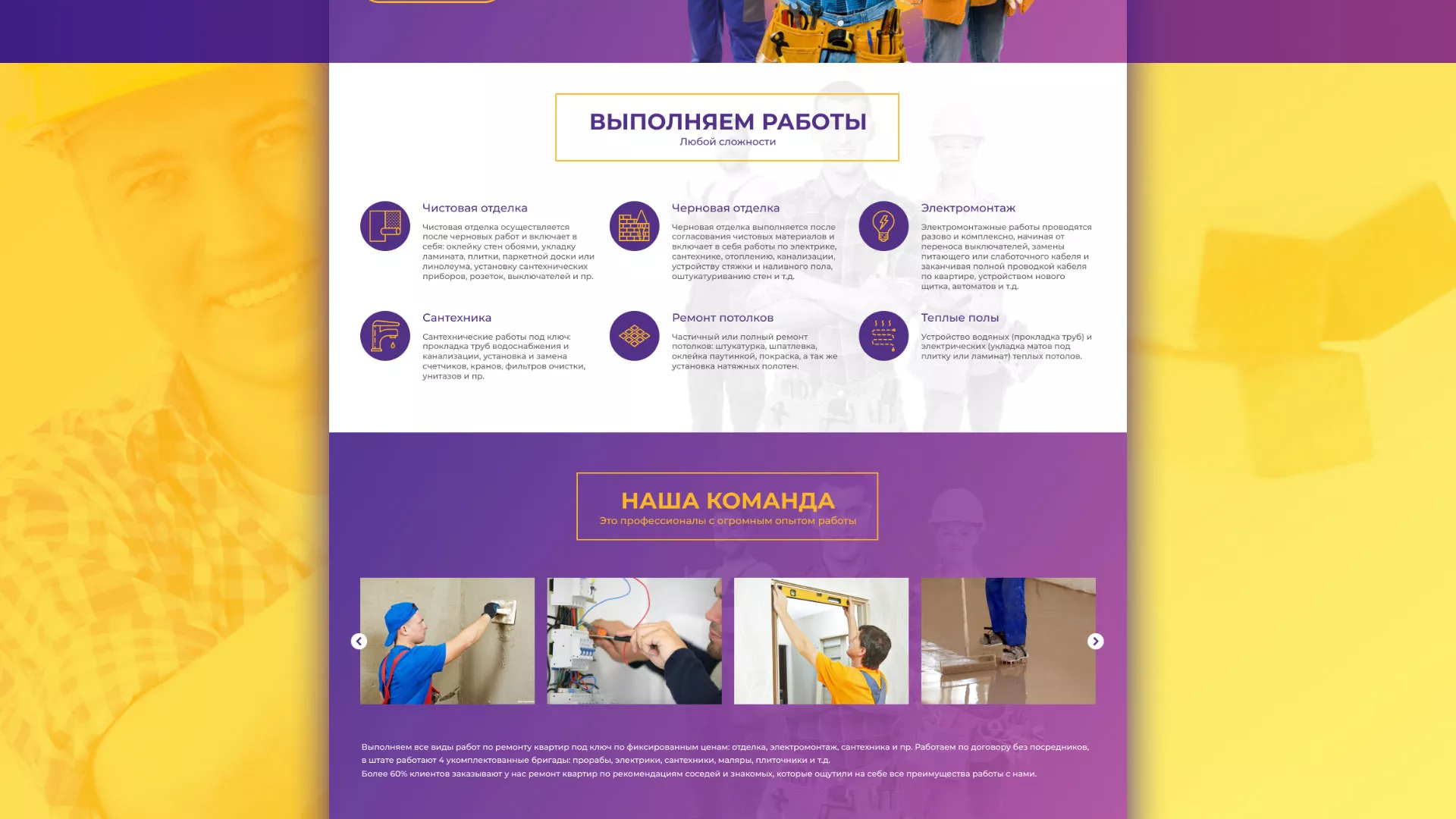 Разработка сайта строительной компании «Милана-Строй» в Сочи