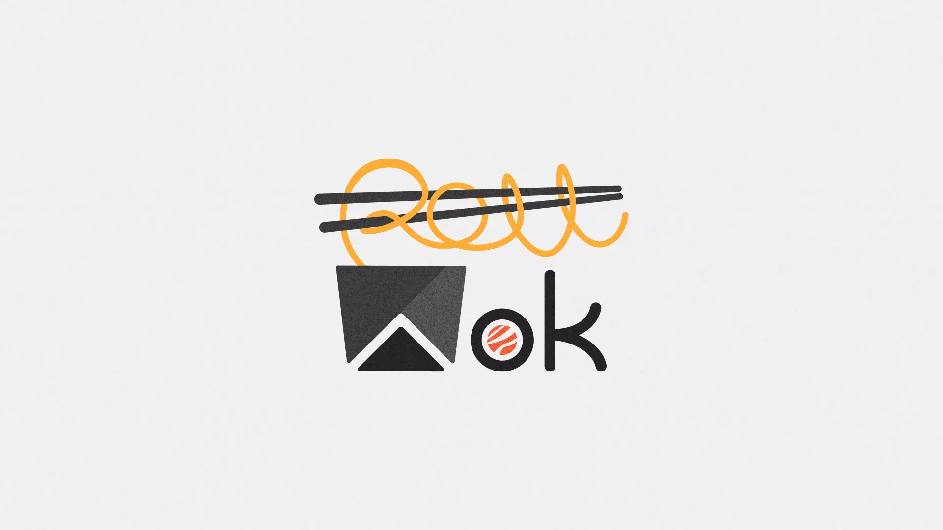 Разработка логотипа суши-бара «Roll Wok Club» в Сочи